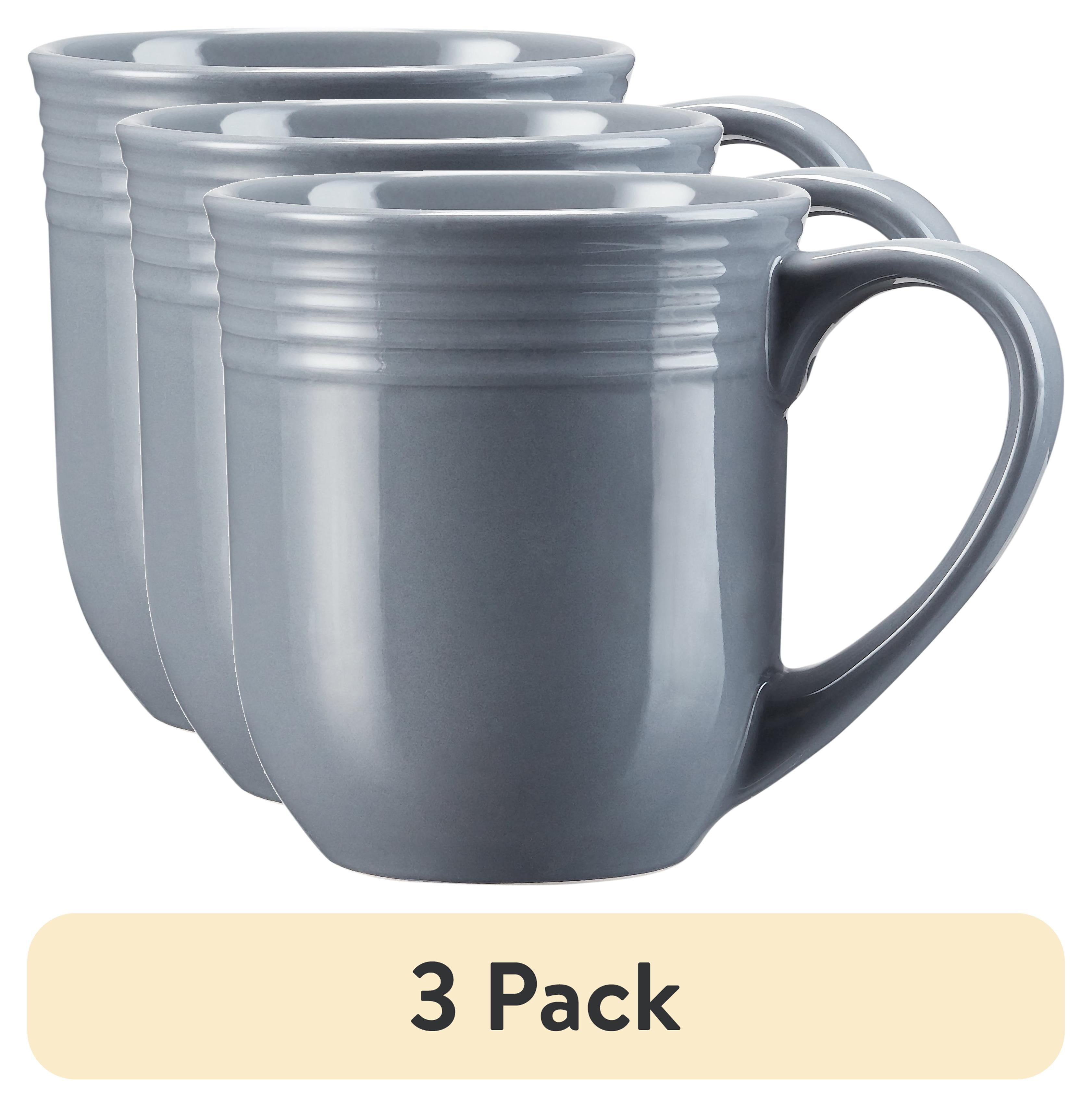 (3 pack) Mainstays Chiara Stoneware 16.5-oz Gray Mug - Walmart.com