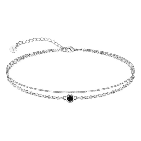 Chic & Artsy 925 Sterling Silver Ankle Bracelet Multilayer Anklets for Women
