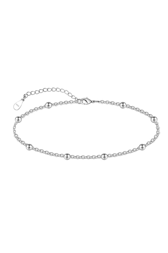 925 Sterling Silver Ankle Bracelet Multilayer Anklets for Women