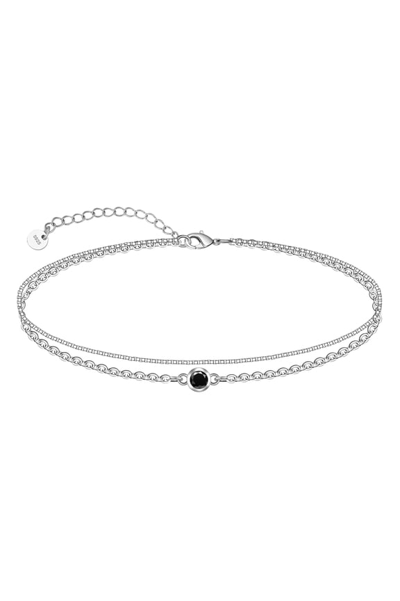 925 Sterling Silver Ankle Bracelet Multilayer Anklets for Women