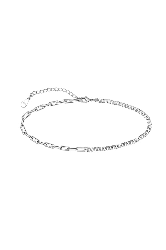 Anklet 925 Sterling Silver Ankle Bracelet Paperclip link Chain Anklets Cute White Gold Anklet Bracelet