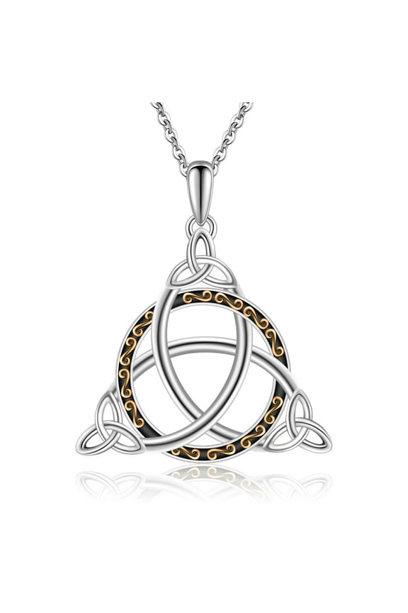 Celtic Knot Necklace 925 Sterling Silver Good Luck Irish Celtic Knot Necklace Scottish Jewelry For Women