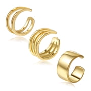 Chic & Artsy Cuff Earrings 925 Sterling Silver Ear Cuff Earrings Non-Piercing Fake Helix Cartilage Cuff Earrings