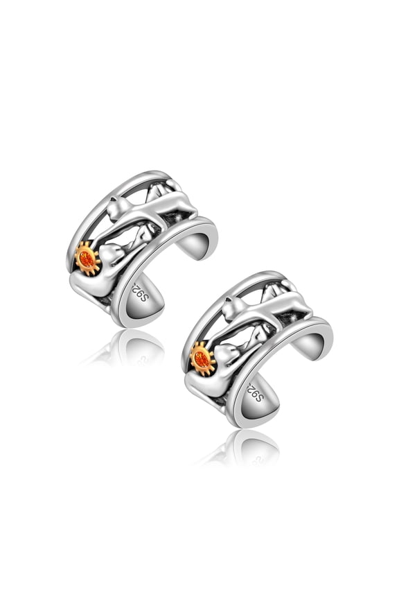 Ear Cuff 925 Sterling Silver Cat Cuff Earrings Hypoallergenic Cat Ear Cuffs for Women Non Piercing Earring Dainty Cartilage Cuff Earring Cat Clip On Cuff Earring Jewelry