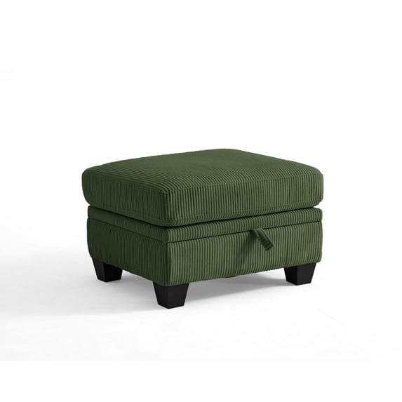 CHIC HOUSE Middle Module for Modular Sofa with Storage, Middle Module for Customizable Sectional Sofa Couch,Accent Armless Chair, Single Seat,Green