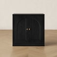 thumbnail image 1 of CHIC HOUSE Storage Cabinet with Doors & Shelves, Modular Fluted Accent Arched Cabinet, Small Sideboard Buffet Coffee Bar Kitchen Pantry Cabinet, Media Console Credenza for Living Room, Bedroom, Black, 1 of 14