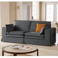 thumbnail image 1 of CHIC HOUSE Oversized 89" W Loveseat Sofa for Living Room, 2-Seater Couch with Removable Washable Slipcover, Waterproof & Pet-Scratch-Resistant, Comfy Cloud Couch with Dual-Layer Cushion, Gray, 1 of 8