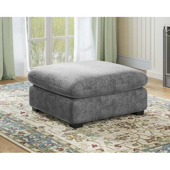 CHIC HOUSE Corduroy Modular Ottoman,Chenille Fabric Single Module for Oversized Sectional Couch,Custom Sofa Layout for Living Room
