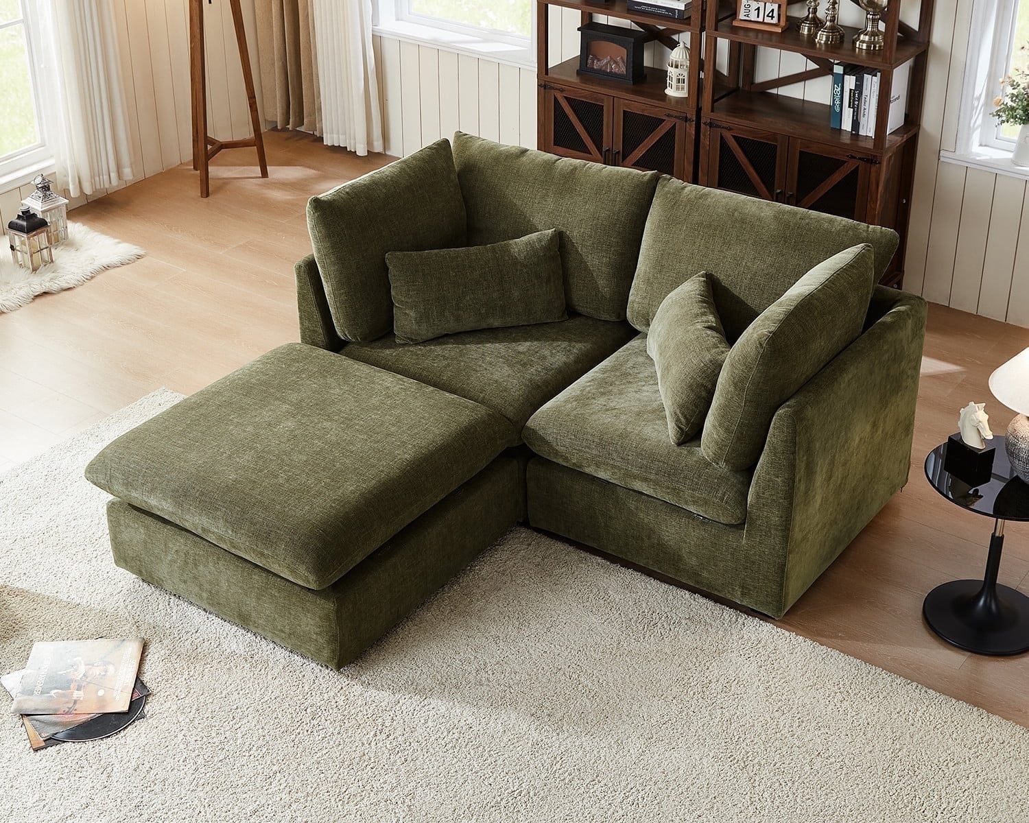 Chic House Oversized Modular Sofa Extra Deep Cloud Corduroy Sectional