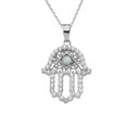 thumbnail image 1 of CHIC OPAL HAMSA PENDANT NECKLACE IN WHITE GOLD, 1 of 1