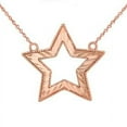 thumbnail image 1 of CHIC SPARKLE CUT STAR NECKLACE IN 14K ROSE GOLD - Pendant with 22" chain, 1 of 1