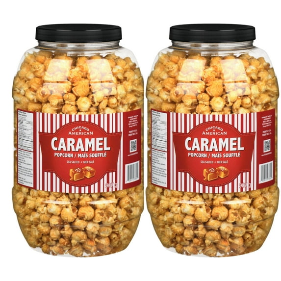 CHICAGO AMERICAN Caramel Sea Salted Popcorn, 907g - Non-GMO & Gluten-Free