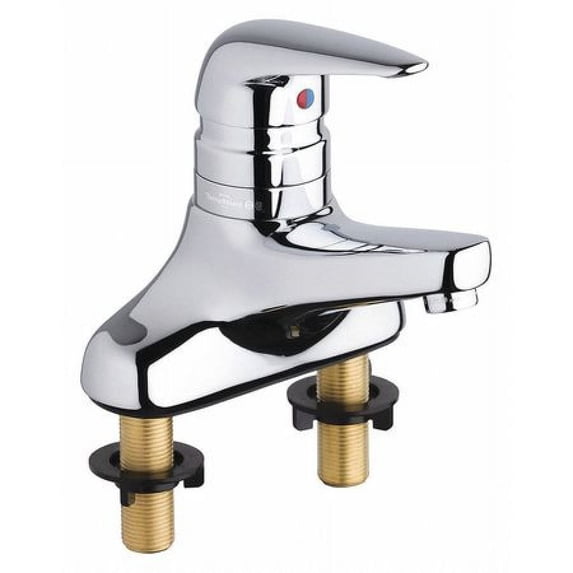 CHICAGO FAUCETS 420-T45E39VPABCP Manual 4" Mount, 2 Hole Low Arc Bathroom Faucet, Polished chrome