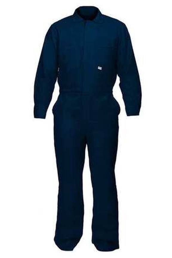 Flame-Resistant Coverall,Navy Blue,M 605-IND-N- M