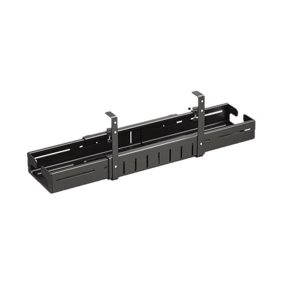 CHICAURA No Drill Adjustable Cable Management Tray 1 Pack Black