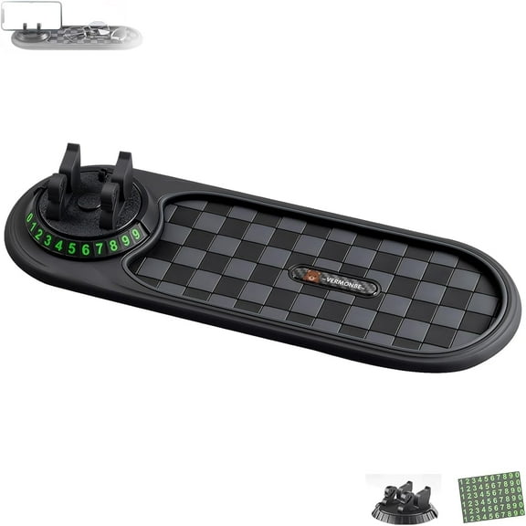 Multifunction Car Anti-Slip Mat Phone Holder, Dashboard Pad Phone Holder(Gray)