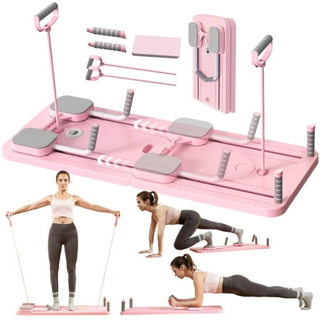 Ngardk Pilates Board, Portable Core Pilates Reformer Set, Home Gym Equipment Pack of 1 (Pink)