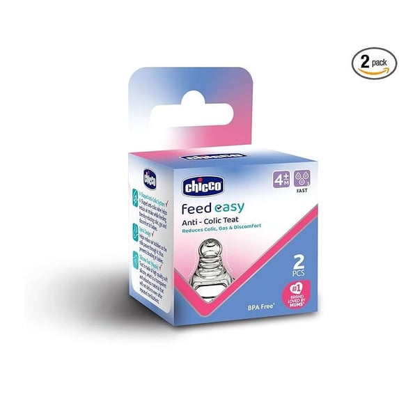 CHICCO Feed Ease Teat 2M+ Medium SIL 2PCS India
