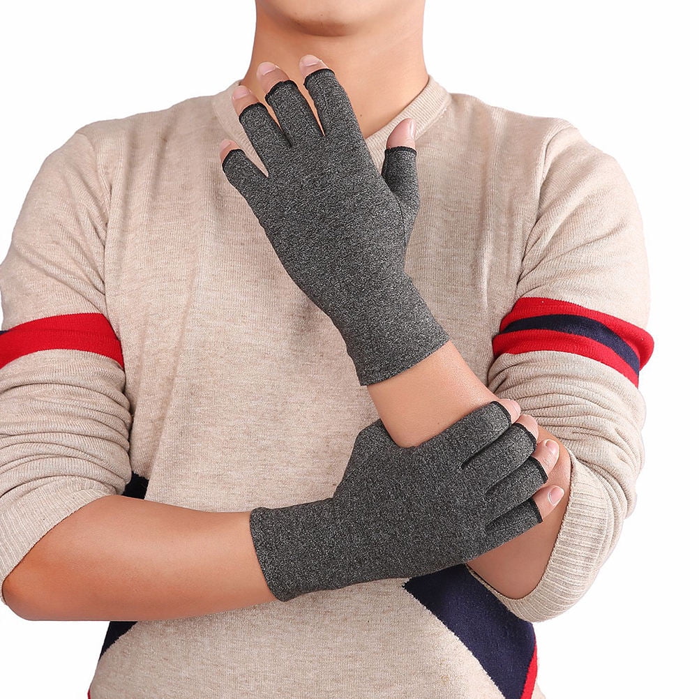 CHICHUMID 1 Pair Compressive Gloves for Computer Typing Breathable Yoga Gloves for Office Workers Grey M