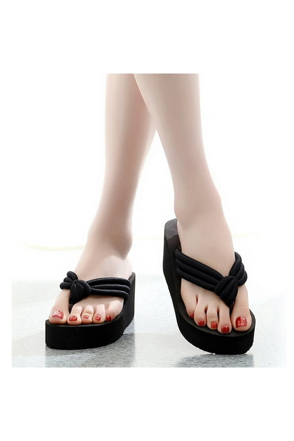 1 Pair EVA High Heel Platform Slippers With Slip-resistant Outsole For Women And Work