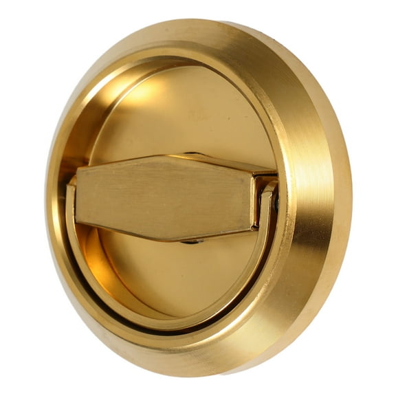 CHICHUMID 1Set Golden Invisible Door Lock with Double Sided Ring Pull for Home and Office