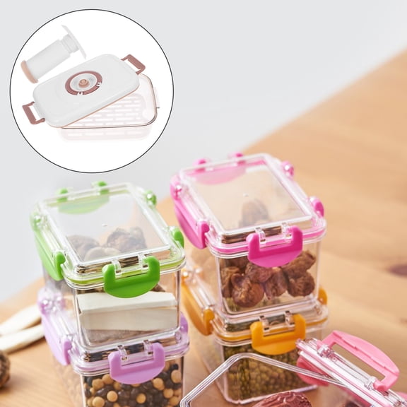 CHICHUMID White Plastic Fresh Preservation Box, Vacuum Sealed, for Kitchen and Pantry
