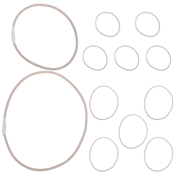 CHICHUMID 12-Pack Beige Elastic Rubber Bands for Microphone Holders Compatible with Shock Mounts and Mic Stands