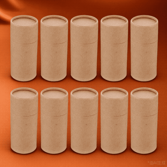 CHICHUMID 15Pcs Multi Purpose Light Brown Cylinder Boxes for Kitchen Storage and Home Accessories