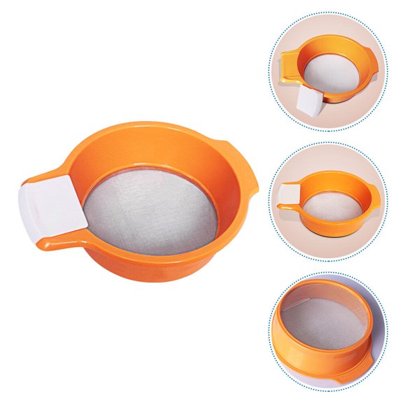 CHICHUMID Sieve For Sifting Soil Soil Sifter Stainless Steel Orange 1Pcs