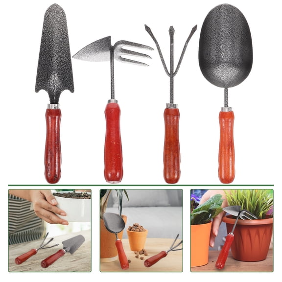 CHICHUMID 1Set Gardening Rake Wood - For Flower Planting And Weeding