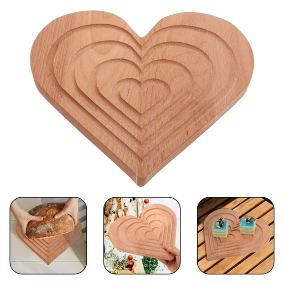 CHICHUMID Wooden Serving Tray for Home Decor, Beige, 10.9 x 10.2 x 0.8 Inches, Household Organizer, 1 Piece