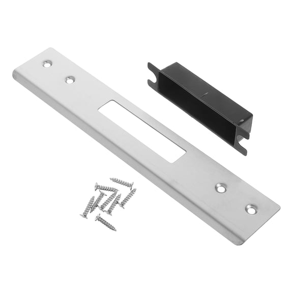 CHICHUMID 1Set Silver Stainless Steel Deadbolt Guard Plate for Enhanced Door Security