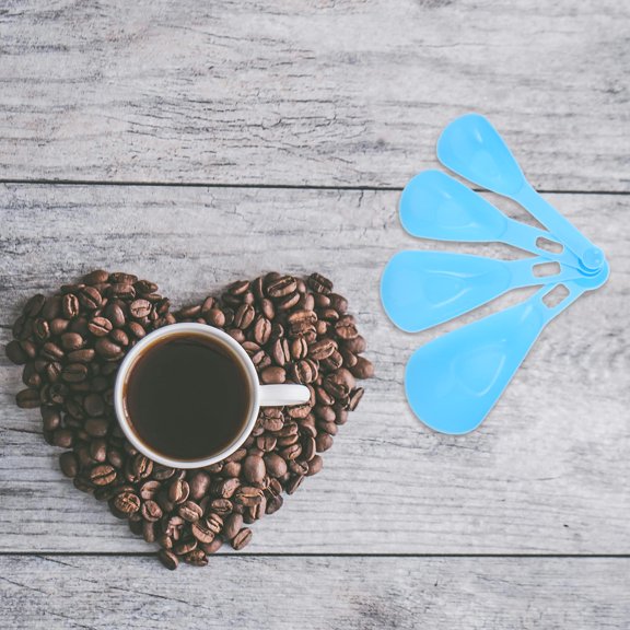 CHICHUMID 1Set Sky Blue Dual Ended Plastic Measuring Spoons Set for Baking Coffee and Kitchen Multi Functional Use