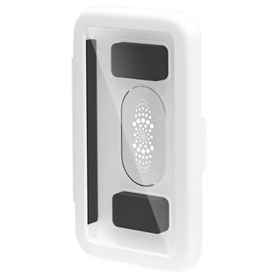 CHICHUMID 1Set White Square ABS Silicone Aluminum Alloy EVA Kitchen Phone Holder 7.7X4.6X1.8in