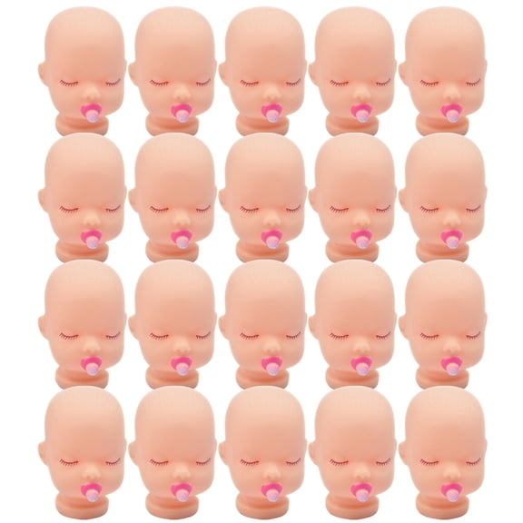 CHICHUMID 20pcs Blank Doll Head Light Brown Vinyl DIY Craft for Artistic Projects
