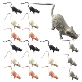CHICHUMID 24Pcs Plastic Mouse Figure Set for Garden Decor Durable PVC Compact Mouse Statues