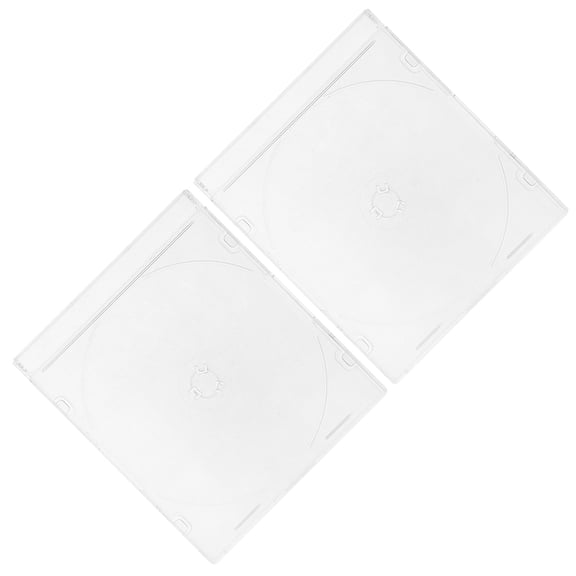 CHICHUMID 2Pcs Transparent Acrylic Cd Organizer Box Lightweight Portable Storage