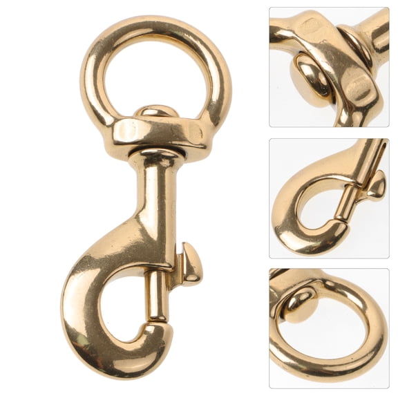 CHICHUMID 2-Pack Brass Flagpole Clips for Flag Display, Pole Accessories, 11.8 x 3.9 x 0.4 Inches