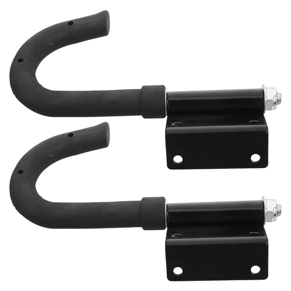 CHICHUMID 2Pcs Heavy Duty Aluminum Ladder Hooks Ceiling Mount Garage Ladder Hanger Black