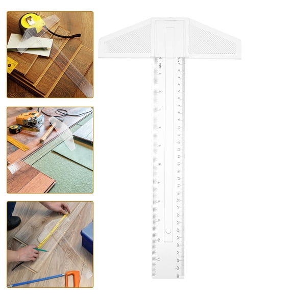 CHICHUMID 2-Pack T-Shaped Rulers for Architects Drafting, ABS Material, 13.8 x 6.7 x 0.2 Inches Measuring Tools