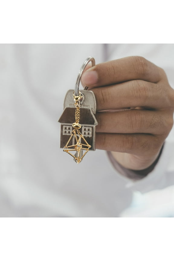 2Pcs Purse Charms For Women Golden Stainless Steel Keychain Pendant For Everyday Use