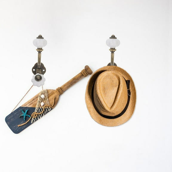 CHICHUMID 2Pcs Rustic Coat Hooks for Wall Hanging Zinc Alloy Closet Decorative Style Home Accessories