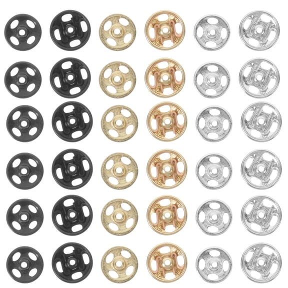 CHICHUMID Buttons For Crafting Black 30Pcs 0.2In Round Mini