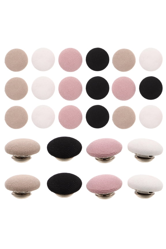 32-Piece Fabric Covered Hat Top Buttons Replacement Kit for Baseball Cap Repair and Craft Projects