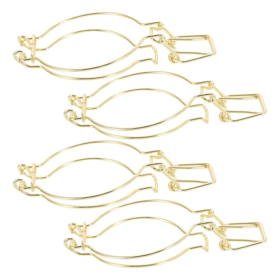 CHICHUMID Stainless Steel Jar Lid Fasteners, 4-Pack, Golden Clips for Easy Sealing and Opening at Home