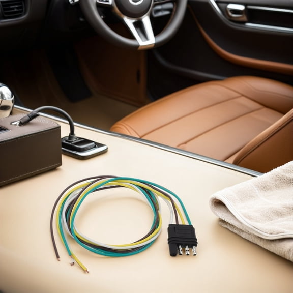 CHICHUMID 4 Pin Trailer Wiring Extension Cable with Color Coded Wiring for Boat Trailer and Rv