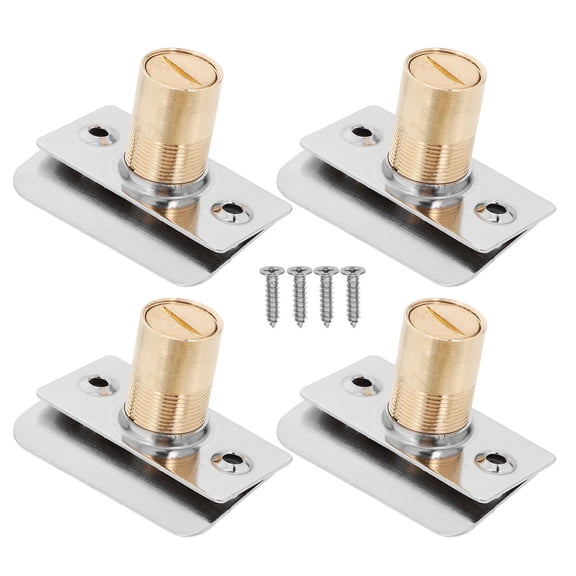 CHICHUMID 4Sets Plated Silver Door Ball Latch with Decorative Top Bead for Home Use