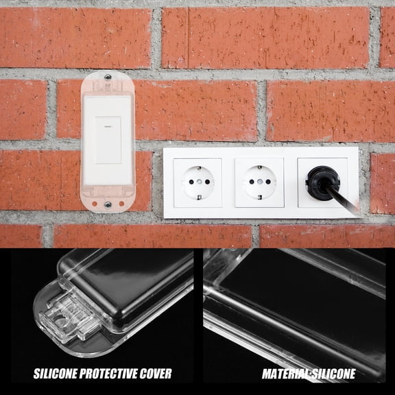 CHICHUMID 4Pcs Easy Install Transparent Rocker Switch Covers with Slim Design for Modern Homes