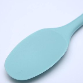 CHICHUMID Eco-Friendly Blue Silicon Spoon for Comfortable Handling and Serving