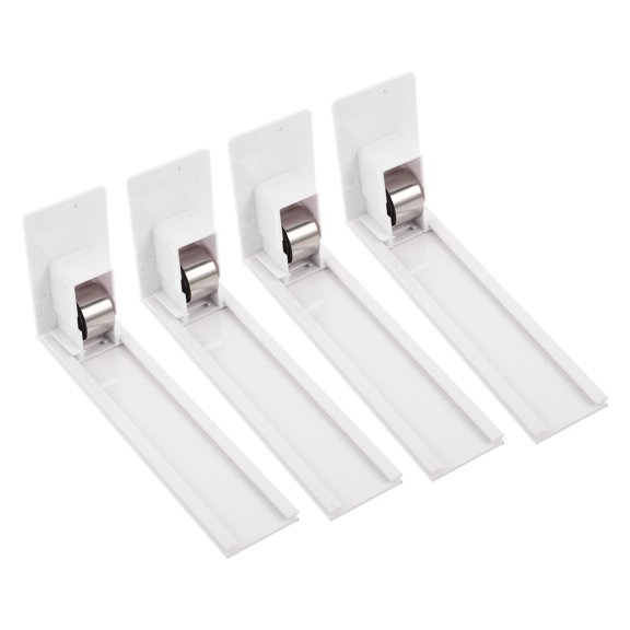 CHICHUMID 4Pcs Retail Shelf Pusher White Plastic Spring Loaded System for Bottles and Cans in Stores